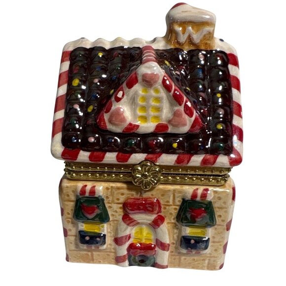 Mr Christmas Gingerbread Rotating Music Box House Ceramic Deco Deck the Halls - Picture 1 of 14